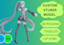 design upload  3d vtuber avatar for vrchat and streaming